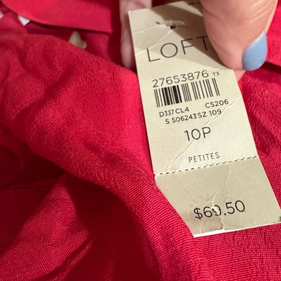 NWT Loft Pink Polka Dot wrap Skirt 10P - Picture 10 of 10